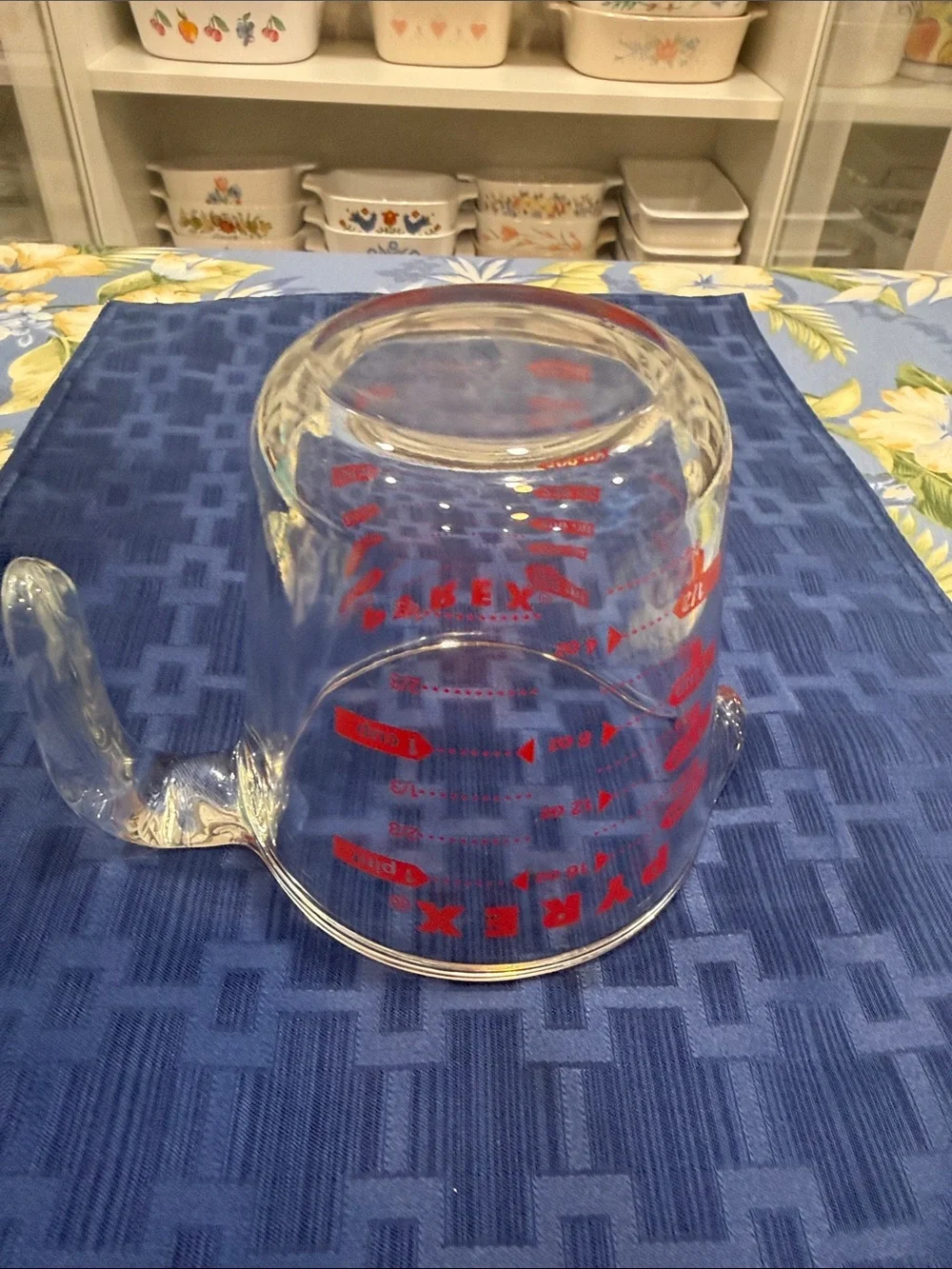 Pyrex Clear Glass Measuring Pitcher with Bright Red Graduations 2 cup